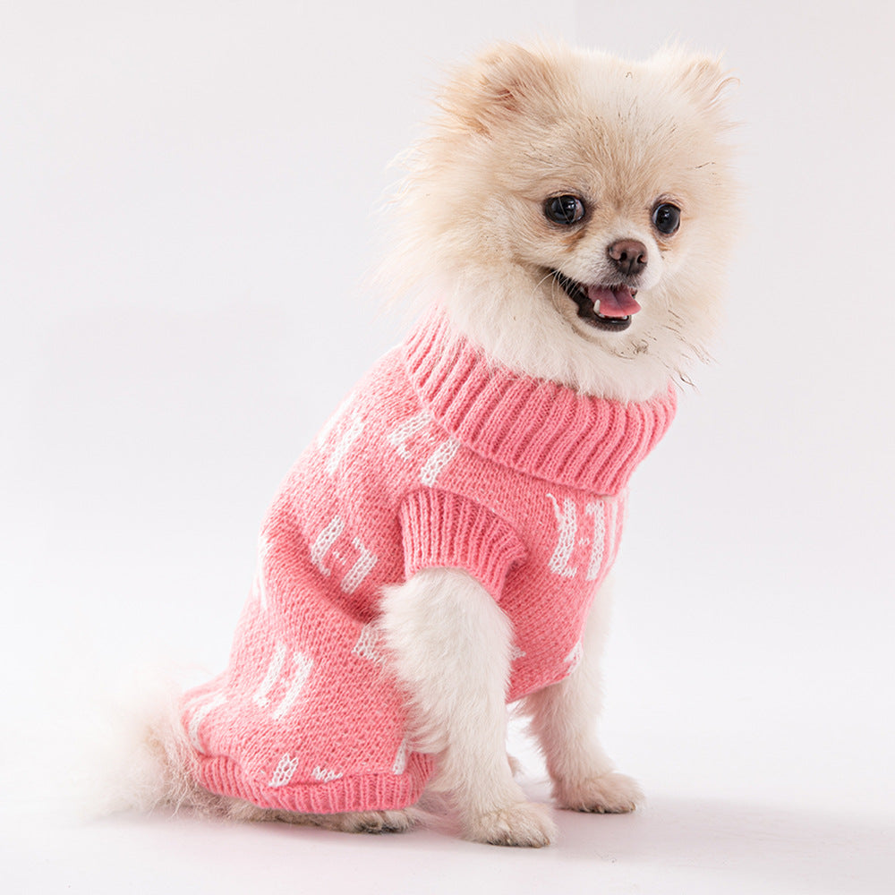 High Collar Fashionable Pet Sweater